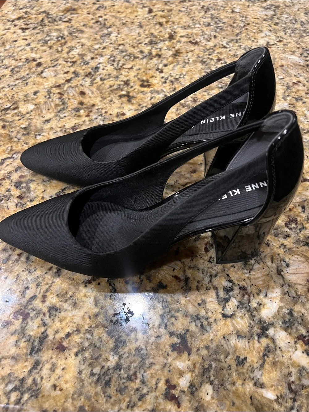 Anne Klein Black Pointed-Toe Heels